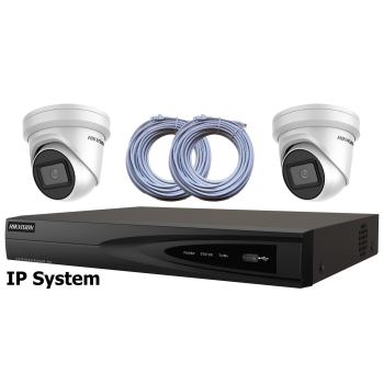 HIKVision Two Camera CCTV Kit with 6MP IP DarkFighter Cameras