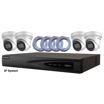 HIKVision Four Camera CCTV Kit with 6MP IP DarkFighter Cameras