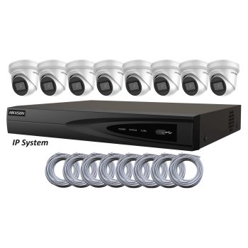 HIKVision Eight Camera CCTV Kit with 6MP IP DarkFighter Cameras