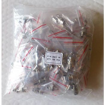 BNC Crimp Connector 100 pack