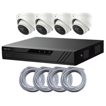 Four Camera 5MP IP CCTV Kit from Cognitio with Audio