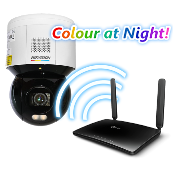 HIKVision Cow Calving PT Colour-at-Night ColorVu 4G Router Camera Bundle