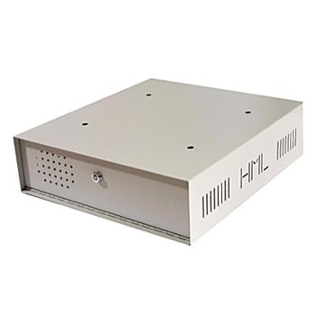 Lockable vented Steel Case for housing CCTV - White