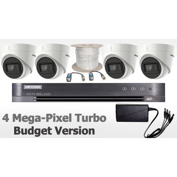 HIKVision 4 Camera Budget 4MP Full HD CCTV Kit