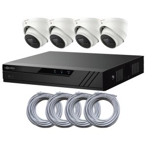 Four Camera 5MP IP CCTV Kit from Cognitio with Audio